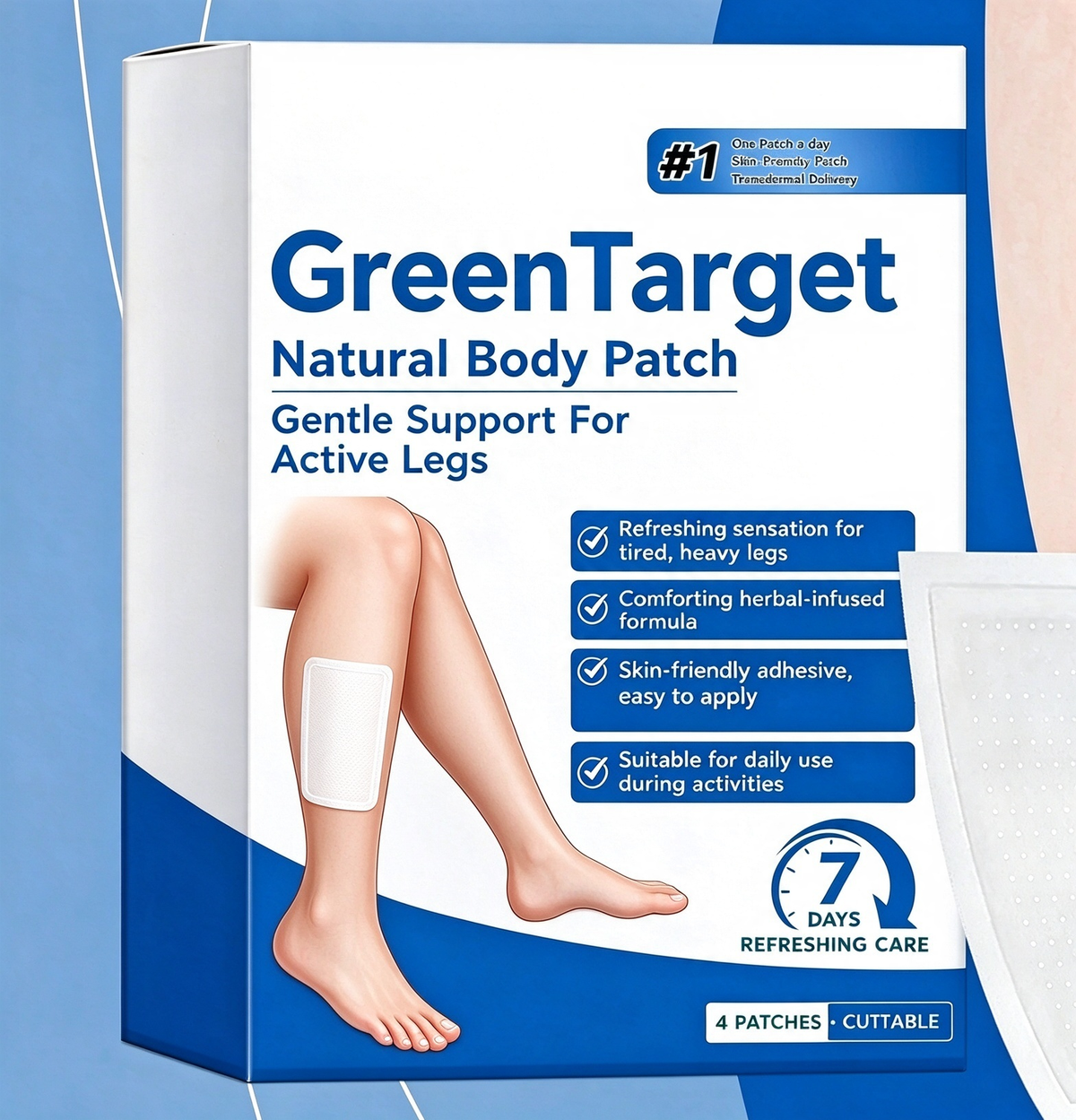 GreenTarget Natural Body Patch — Gentle Support For Active Legs