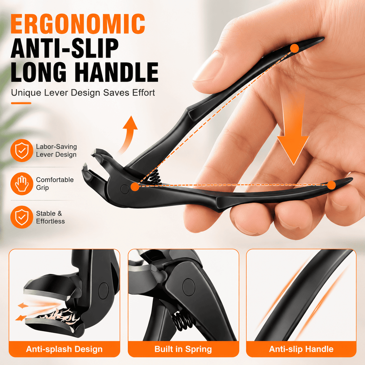 GFOUK® Strong Black Nail Clipper - Tackle Thick Nails For Seniors
