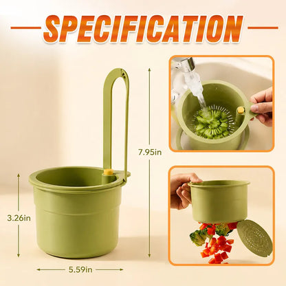 ⭐Multifunctional hanging sink drain basket