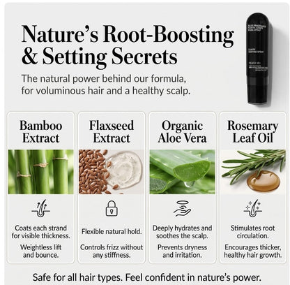 🎉50% Off! 👩 Aphine® Peach-Scented Volumizing & Setting Spray—Infused with Bamboo & Rosemary for All-Day Hold & Healthy Scalp.